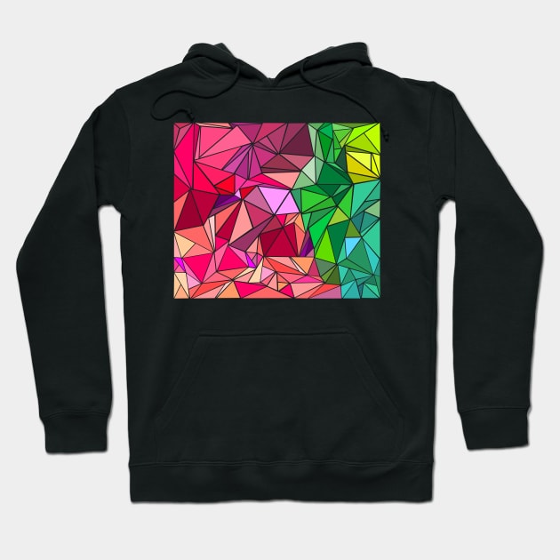 Polygonal Colorful Pattern Hoodie by TheArtism